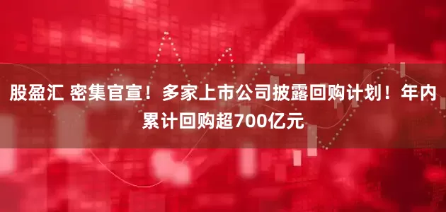 股盈汇 密集官宣！多家上市公司披露回购计划！年内累计回购超700亿元